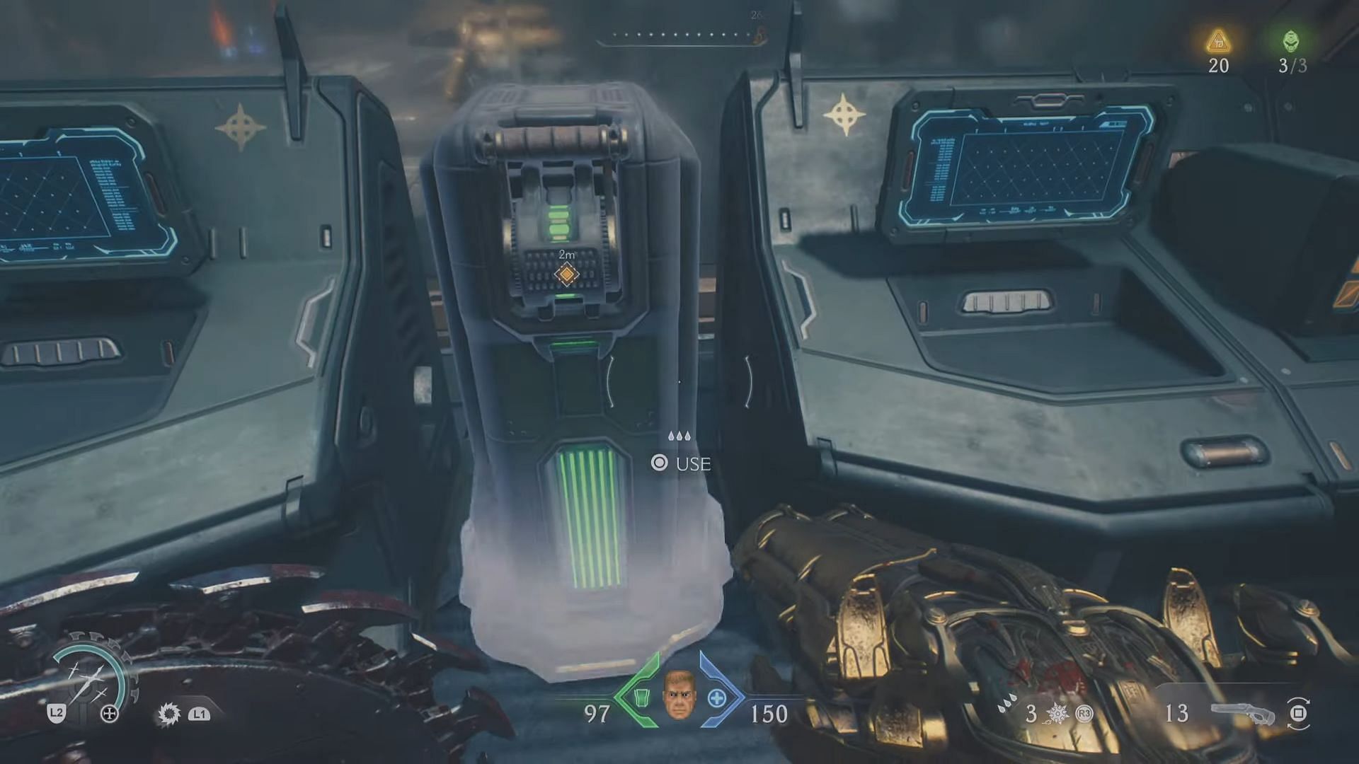 Interacting with consoles opens new doors in the station (Image via Sportskeeda Gaming | Bethesda Softworks)